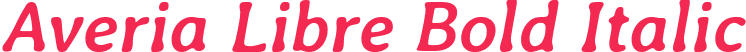 Averia Libre Bold Italic